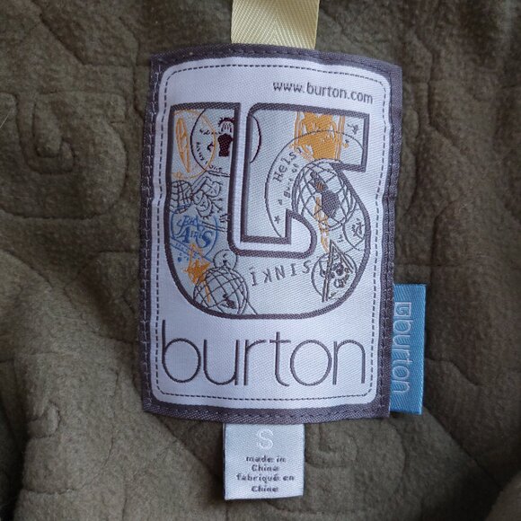 Burton Olive Green Two Toned Snowboard / Ski Snow Jacket Size Small - Picture 3 of 16